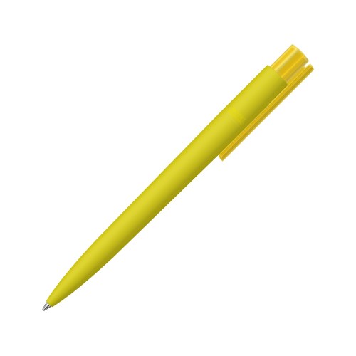 Купить Шариковая ручка RECYCLED PET PEN PRO K transparent GUM soft-touch, желтый с нанесением логотипа