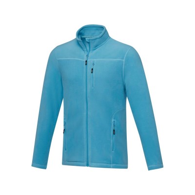 Купить Мужская флисовая куртка Amber на молнии из переработанных материалов по стандарту GRS, nxt blue с нанесением логотипа