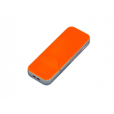 Купить USB-флешка на 4 Гб в стиле I-phone, прямоугольнй формы, оранжевый с нанесением