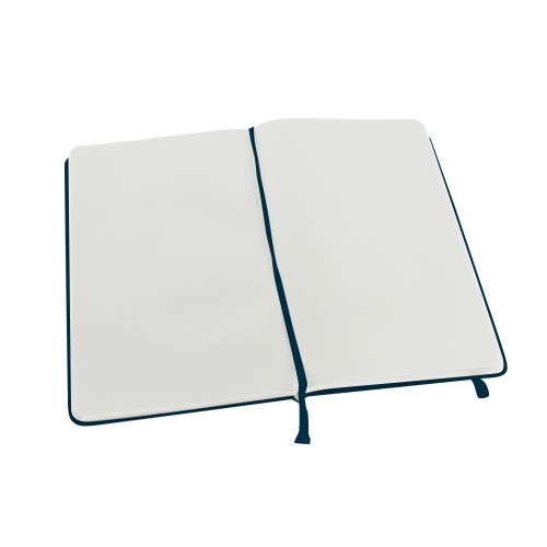 Купить Записная книжка Moleskine Classic (нелинованный) в твердой обложке, Large (13х21см), голубой сапфир с нанесением логотипа