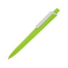 Купить Ручка пластиковая трехгранная шариковая Lateen, зеленое яблоко/белый с нанесением логотипа