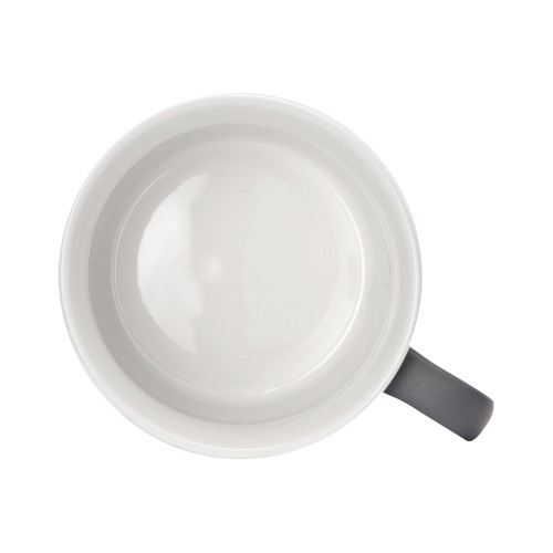 Купить Матовая кружка Nancy 360 мл цветная снаружи, белая внутри, серый с нанесением логотипа