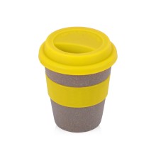 Стакан с силиконовой крышкой Cafe, желтый