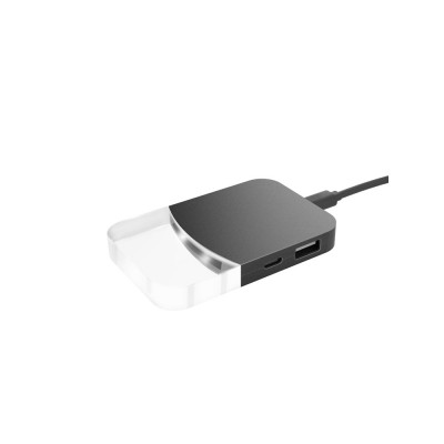 Купить USB хаб Mini iLO Hub, черный с нанесением