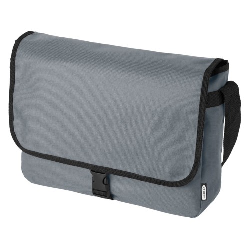 Купить Omaha, сумка через плечо из переработанного PET-пластика, серый с нанесением логотипа