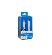 Кабель USB Type C 3.0 – Type A 1.2м WT12, белый