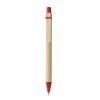 Купить NAIROBI. Шариковая ручка из крафт-бумаги, Красный с нанесением логотипа