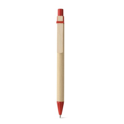 Купить NAIROBI. Шариковая ручка из крафт-бумаги, Красный с нанесением логотипа