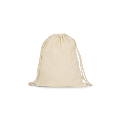 Купить Рюкзак-мешок MUNA из органического хлопка, бежевый с нанесением логотипа