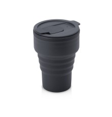 Силиконовый складной стакан GoCup, темно-серый