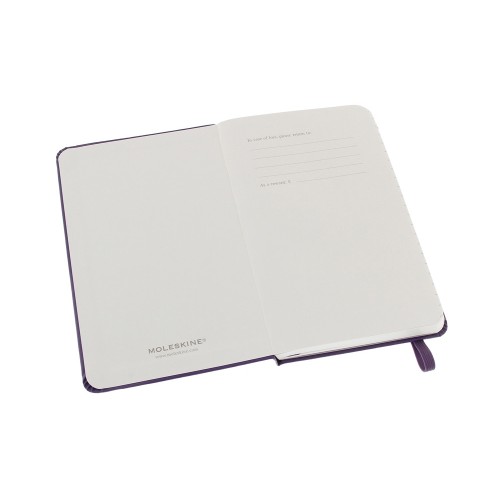 Купить Записная книжка Moleskine Classic (в линейку) в твердой обложке, Pocket (9x14см), фиолетовый с нанесением логотипа
