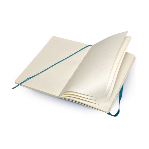 Купить Записная книжка Moleskine Classic Soft (в линейку), Large (13х21см), бирюзовый с нанесением логотипа