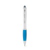 Купить SANS.  Шариковая ручка с зажимом из металла, Голубой с нанесением логотипа