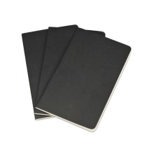 Записная книжка Moleskine Cahier (нелинованный, 3 шт.), Large (13х21см), черный