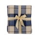 Купить Плед акриловый в клетку Tartan, синий с нанесением логотипа