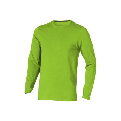 Купить Ponoka мужская футболка из органического хлопка, длинный рукав, зеленое яблоко с нанесением