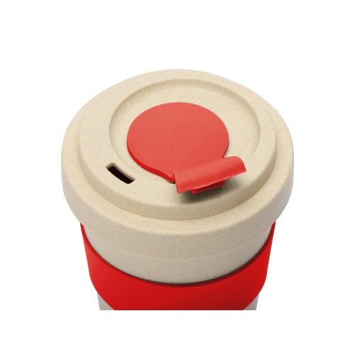 Купить Стакан из пшеничного волокна Flava, красный с нанесением логотипа