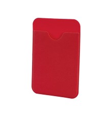 Чехол-картхолдер Favor на клеевой основе на телефон для пластиковых карт и и карт доступа, красный