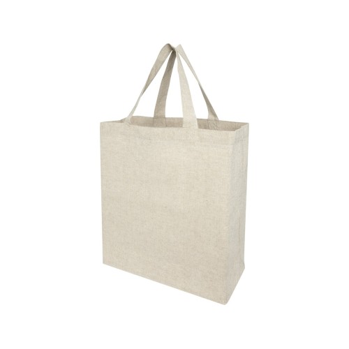 Купить Pheebs, эко-сумка из переработанного хлопка, плотность 150 г/м2, heather natural с нанесением логотипа