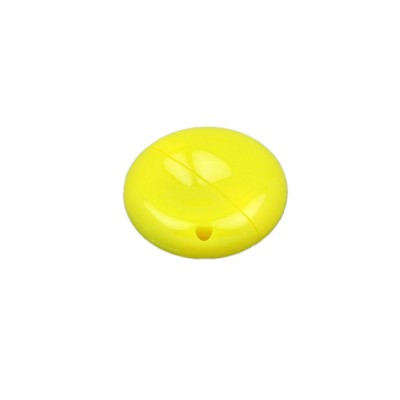 Купить Флешка промо круглой формы, 8 Гб, желтый с нанесением