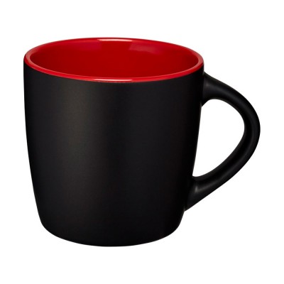 Купить Керамическая чашка Riviera, черный/красный с нанесением