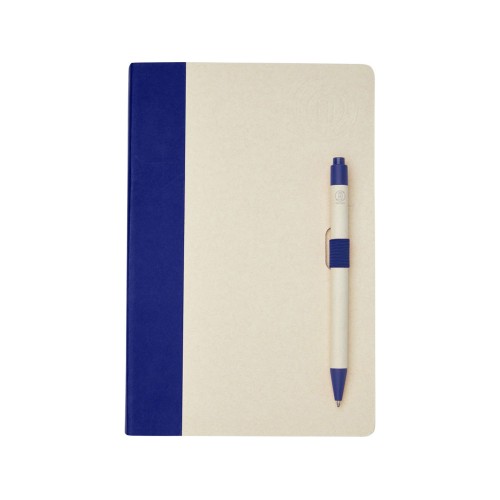 Купить Блокнот размером A5 и шариковая ручка Dairy Dream, cиний с нанесением логотипа