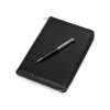 Купить Бизнес-блокнот на молнии А5 Fabrizio с RFID защитой и ручкой, черный с нанесением логотипа