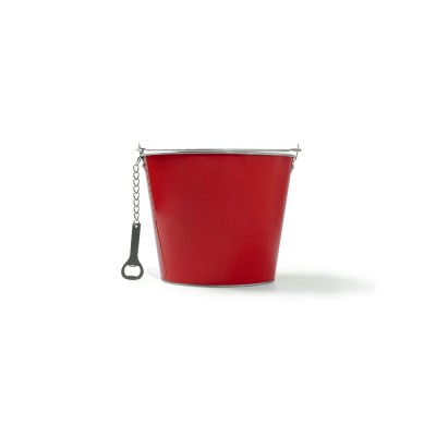Купить Ведро для охлаждения напитков LAMBIC, объем 6 л, красный с нанесением логотипа