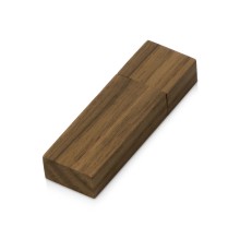 Флеш-карта USB 2.0 16 Gb Woody с магнитным колпачком, темное дерево