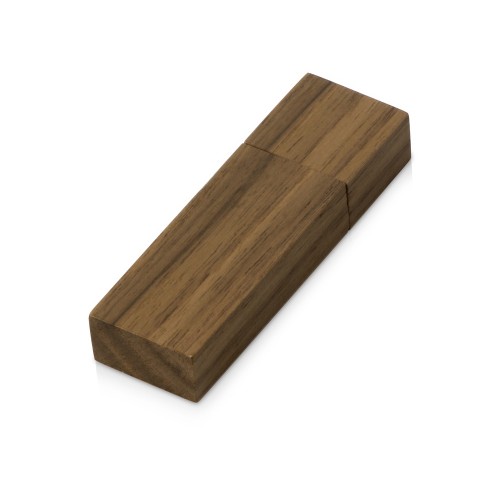 Купить Флеш-карта USB 2.0 16 Gb Woody с магнитным колпачком, темное дерево с нанесением логотипа