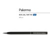 Купить Ручка Palermo шариковая  автоматическая, черный металлический корпус, 0,7 мм, синяя с нанесением логотипа