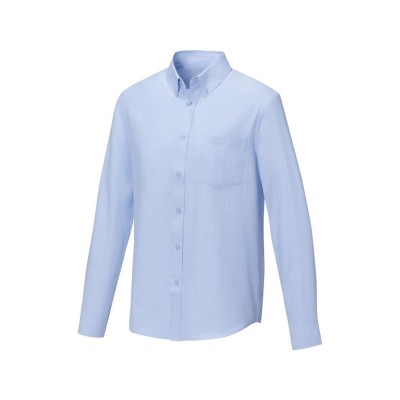 Купить Pollux Мужская рубашка с длинными рукавами, светло-синий с нанесением логотипа