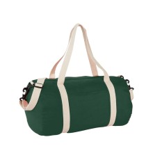 Хлопковая сумка Barrel Duffel, зеленый/бежевый