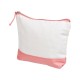 Купить Косметичка хлопковая Cotton, белый/пыльно-розовый с нанесением логотипа