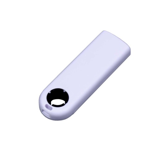 Купить USB-флешка промо на 128 Гб прямоугольной формы, выдвижной механизм, черный с нанесением логотипа
