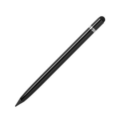 Купить Вечный карандаш Eternal со стилусом и ластиком, черный с нанесением логотипа