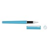 Купить Ручка металлическая роллер Brush R GUM soft-touch с зеркальной гравировкой, голубой с нанесением логотипа