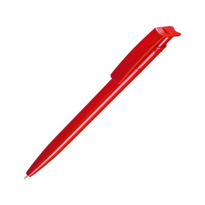 Купить Ручка шариковая пластиковая RECYCLED PET PEN, синий, 1 мм, красный с нанесением