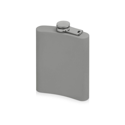Купить Фляжка 240 мл Remarque soft touch, 304 сталь, светло-серый с нанесением логотипа