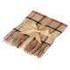 Купить Плед акриловый в клетку Tartan, бежевый с нанесением логотипа