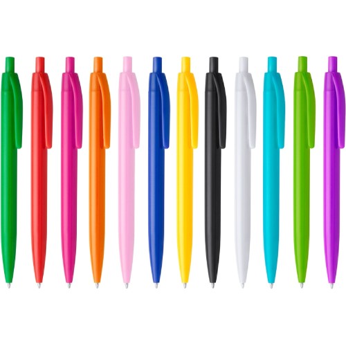 Купить Ручка пластиковая шариковая STIX, черные чернила, королевский синий с нанесением логотипа