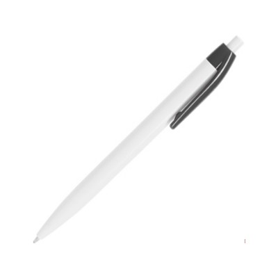 Ручка пластиковая шариковая HINDRES, белый/черный