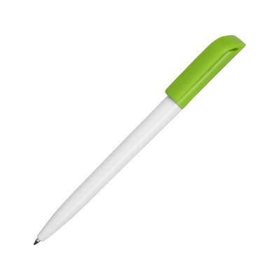 Купить Ручка пластиковая шариковая Миллениум Color CLP, белый/зеленое яблоко с нанесением