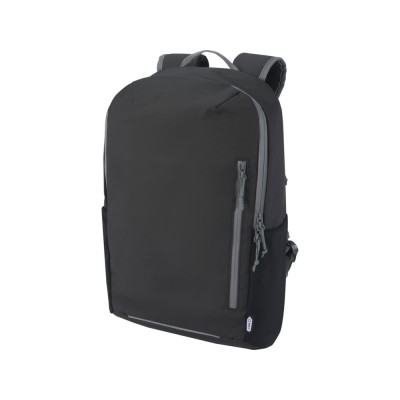 Купить Водонепроницаемый рюкзак Aqua для ноутбука с диагональю экрана 15 дюймов, сплошной черный с нанесением логотипа