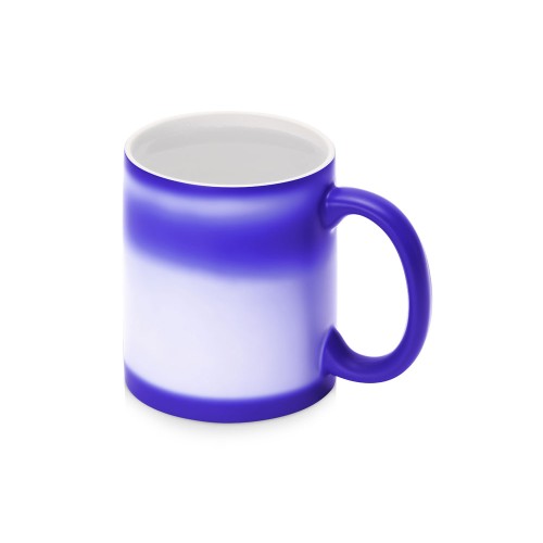 Купить Кружка-хамелеон Magic матовая, синий/белый с нанесением логотипа