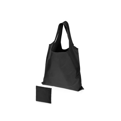 Купить Складная сумка Reviver из переработанного пластика, черный с нанесением логотипа