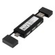 Купить Mulan Двойной USB 2.0-хаб, черный с нанесением логотипа