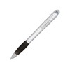 Купить Nash серебряная ручка с цветным элементом, черный с нанесением логотипа