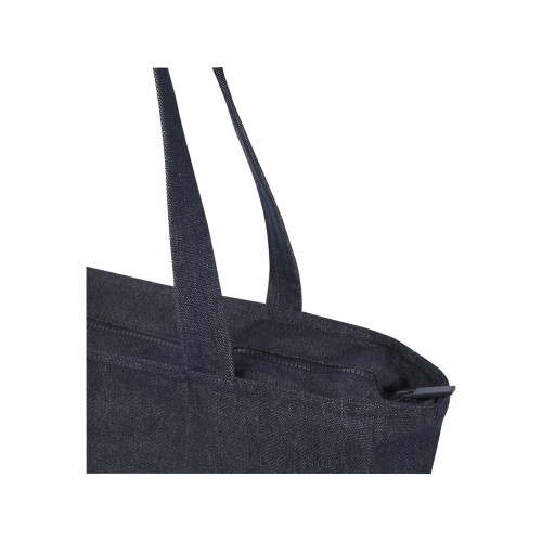 Купить Weekender эко-сумка из переработанного материала Aware™ плотностью 500 г/м² - Джинс с нанесением логотипа