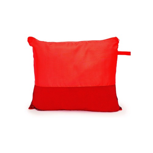 Купить Плед BERING из гладкого флиса плотностью 200 г/м2 с чехлом в тон, красный с нанесением логотипа